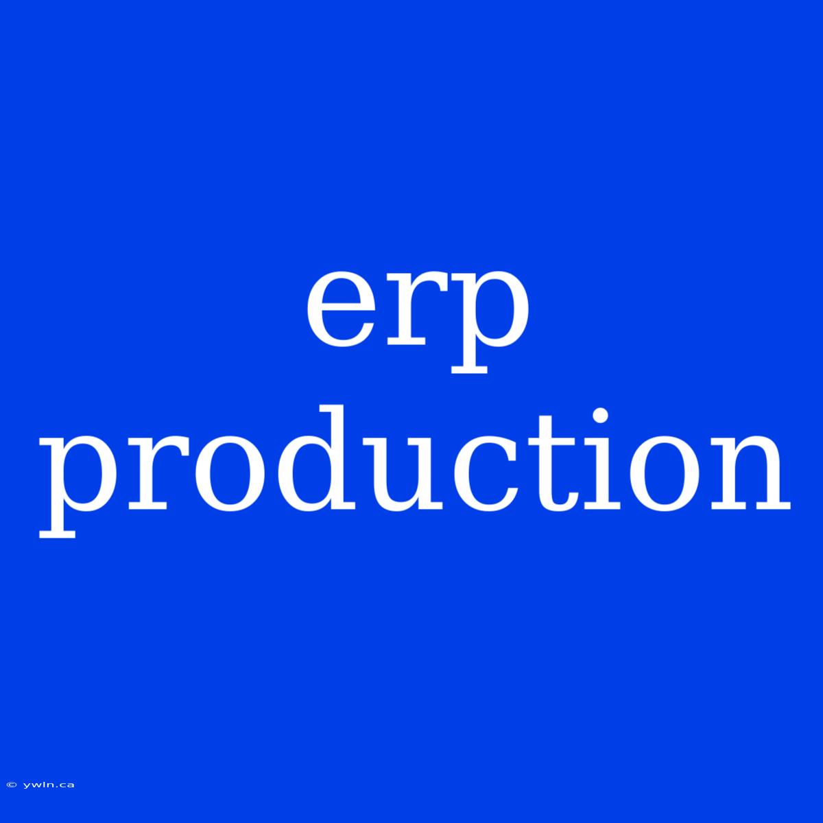 Erp Production