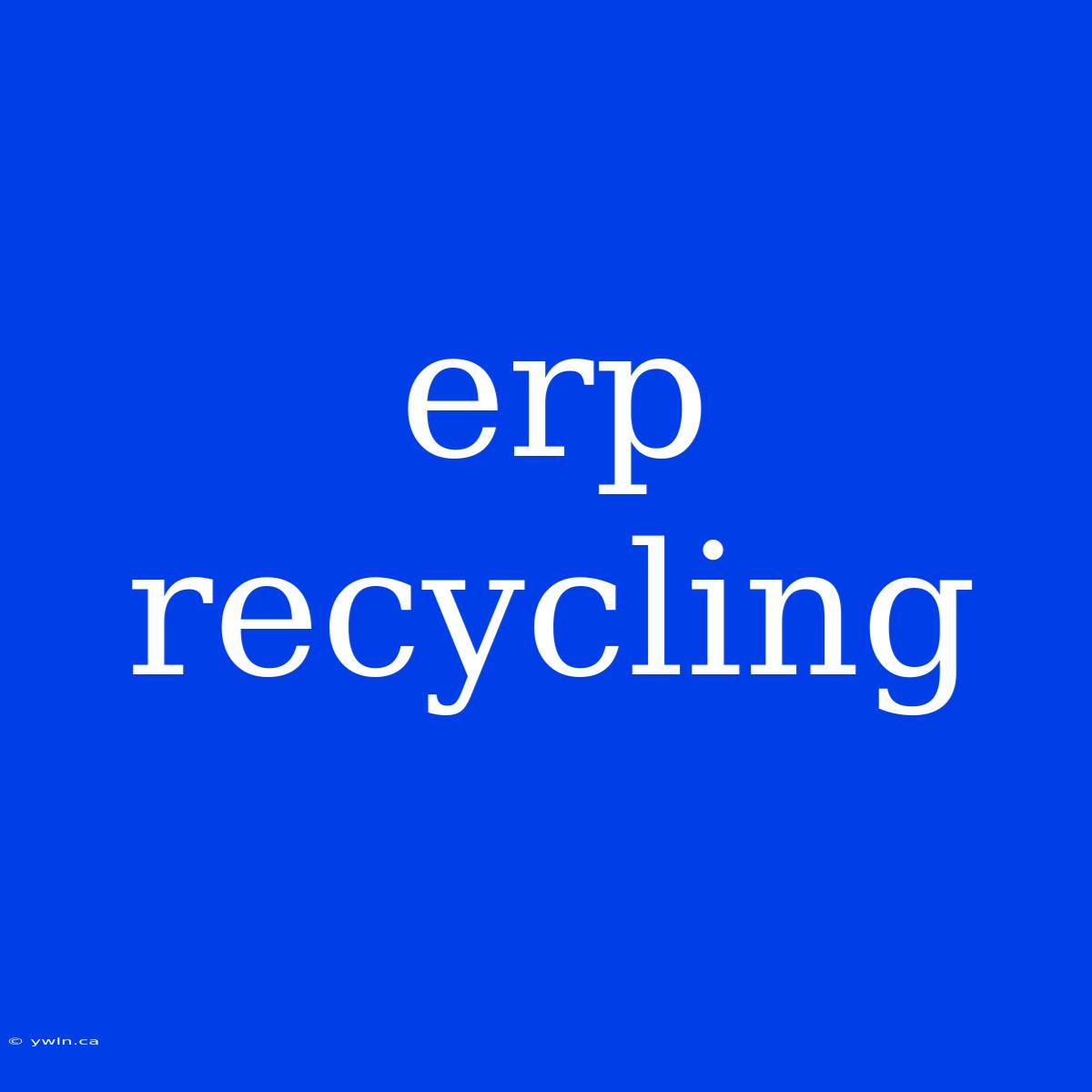 Erp Recycling