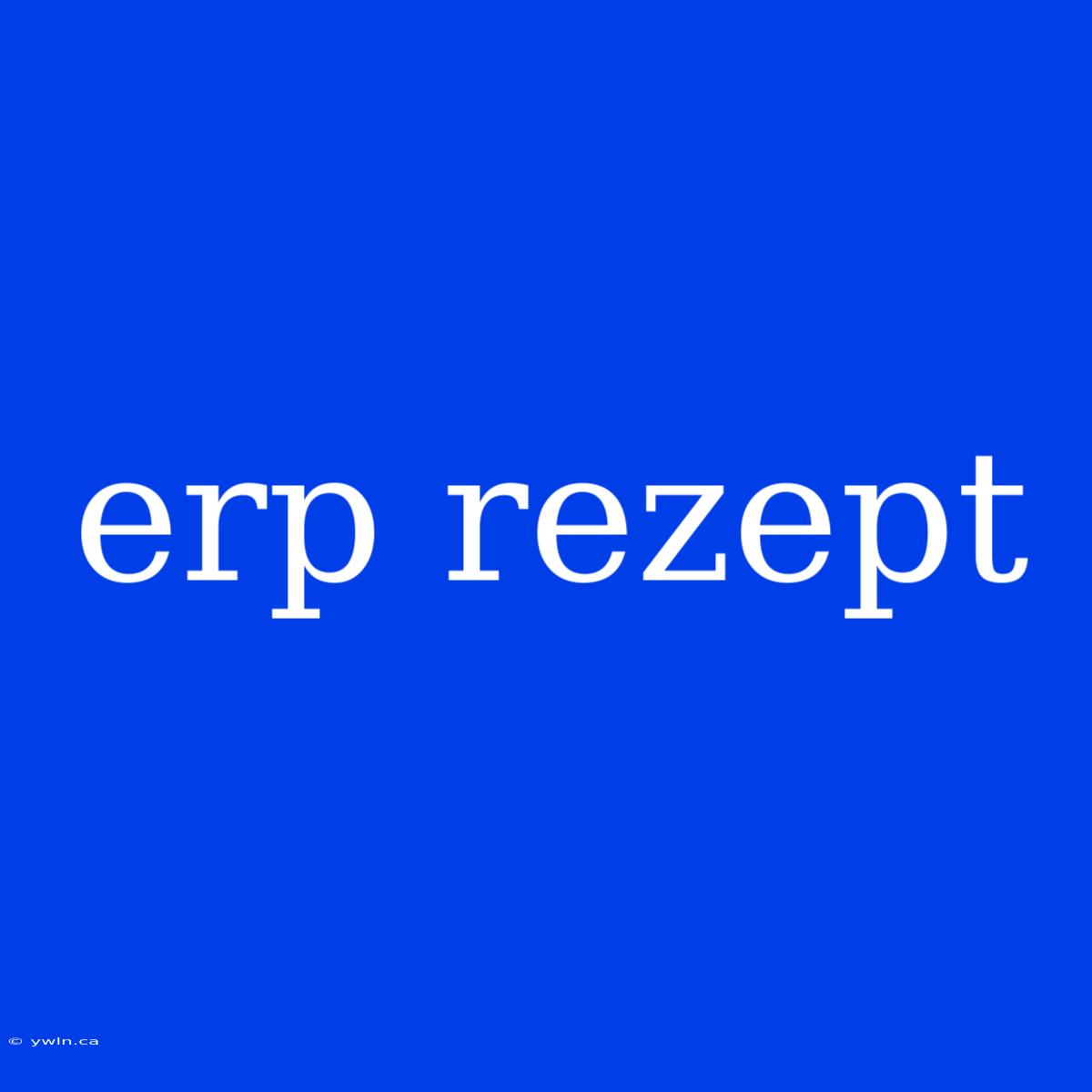 Erp Rezept