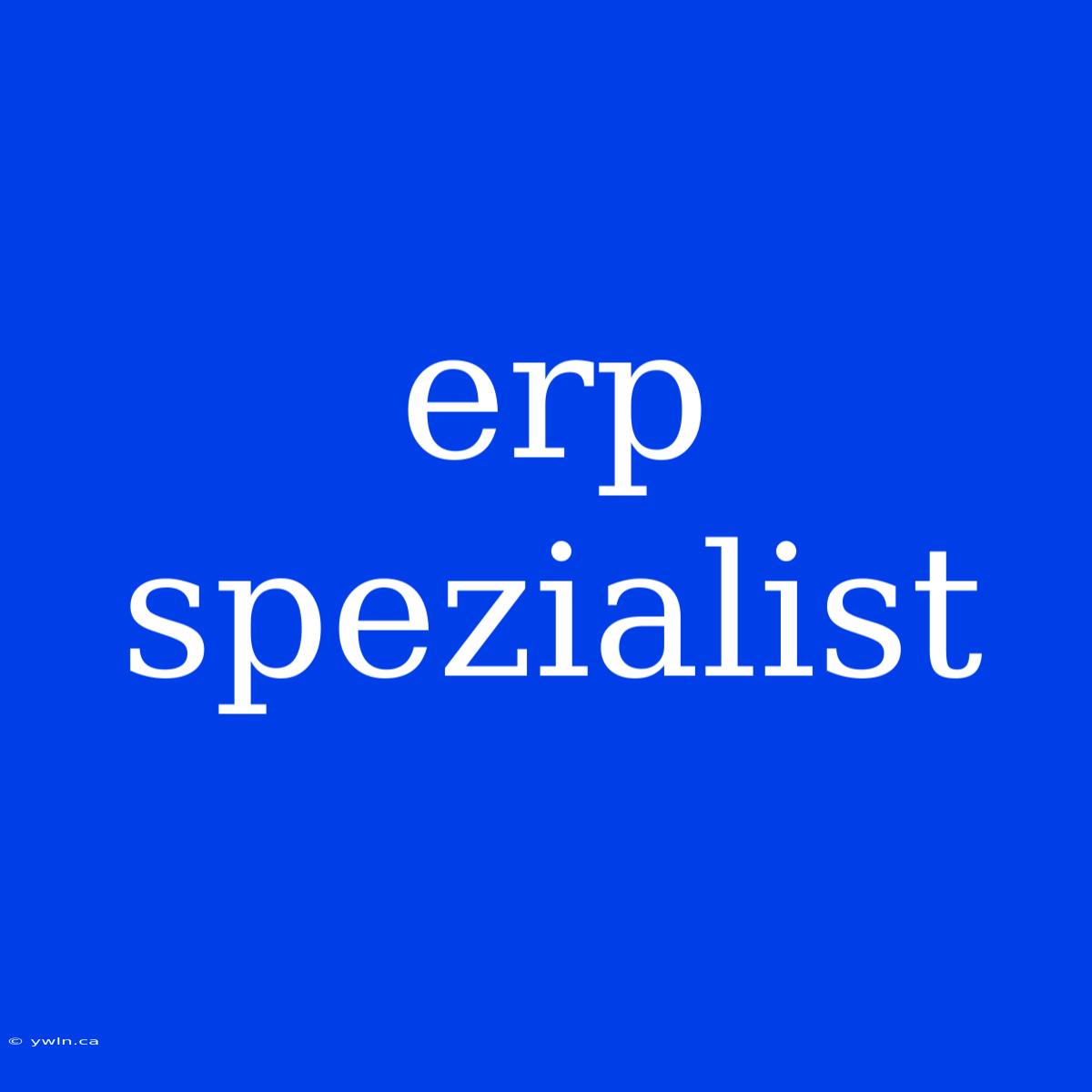 Erp Spezialist