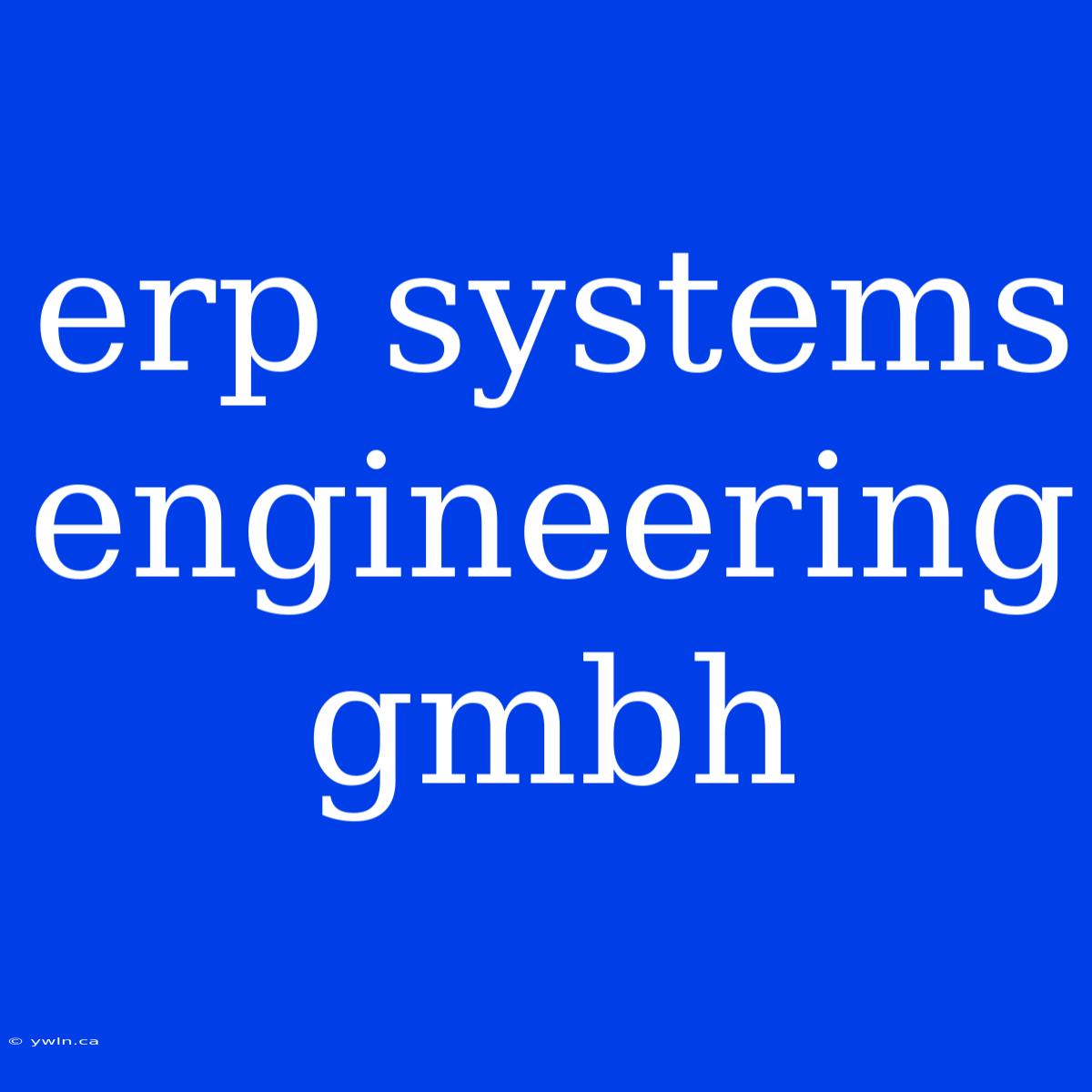 Erp Systems Engineering Gmbh