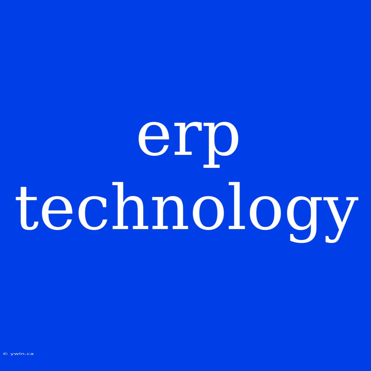 Erp Technology