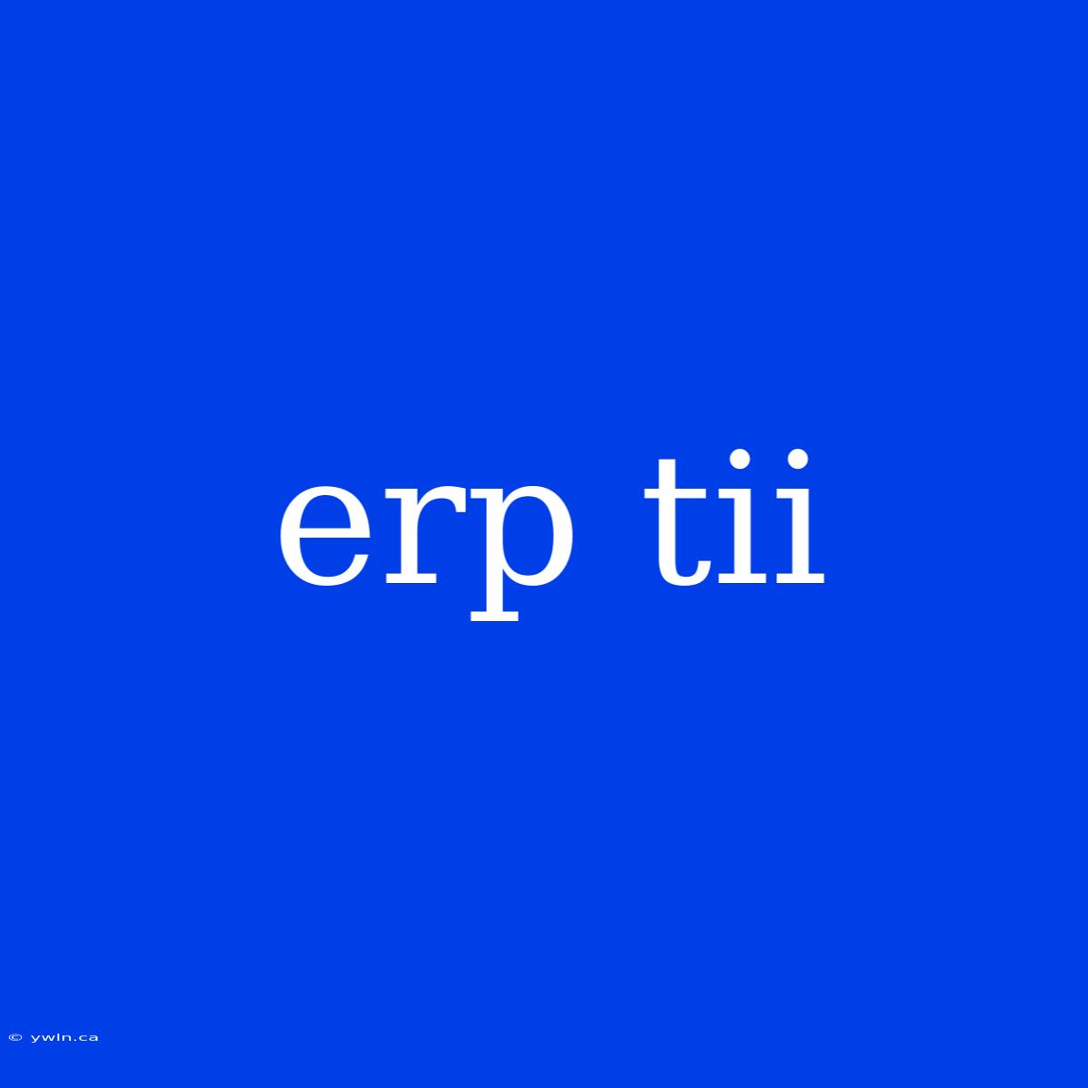 Erp Tii