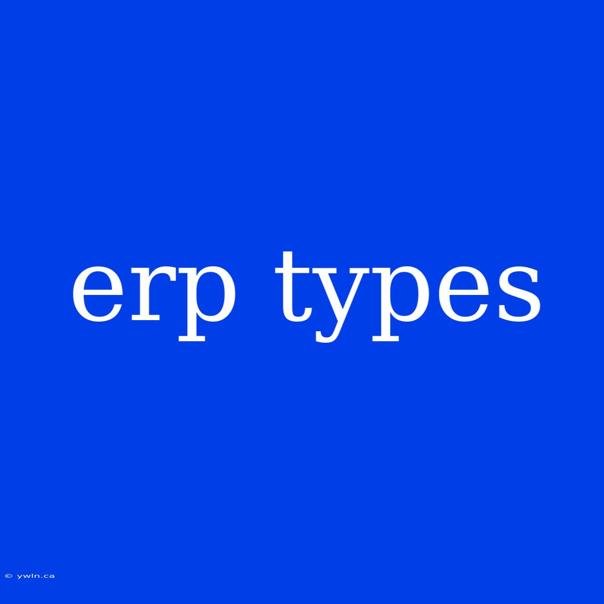 Erp Types