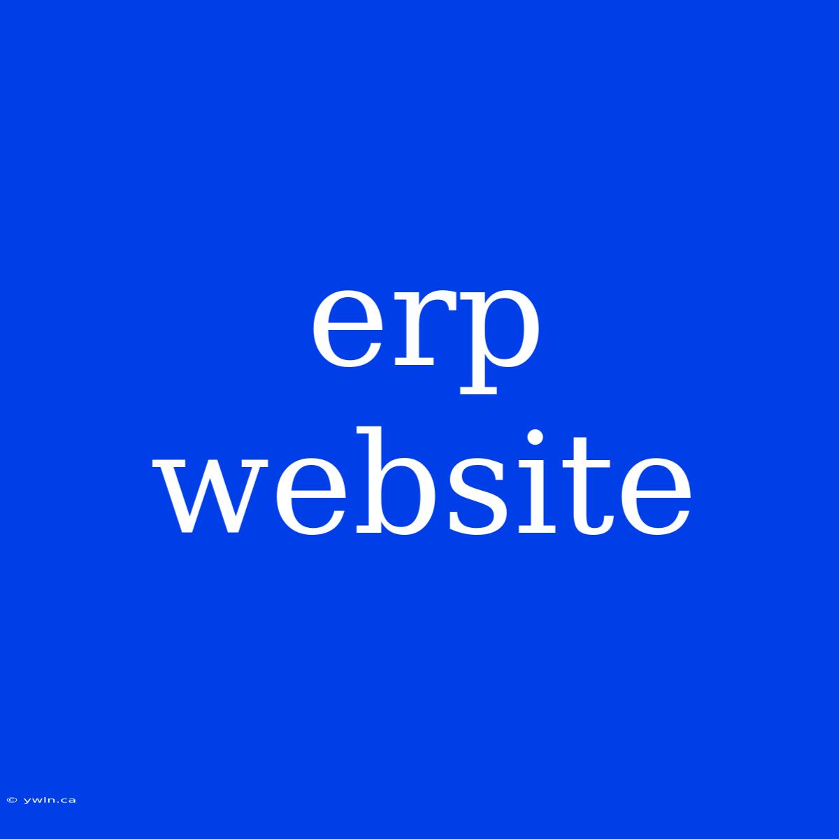 Erp Website