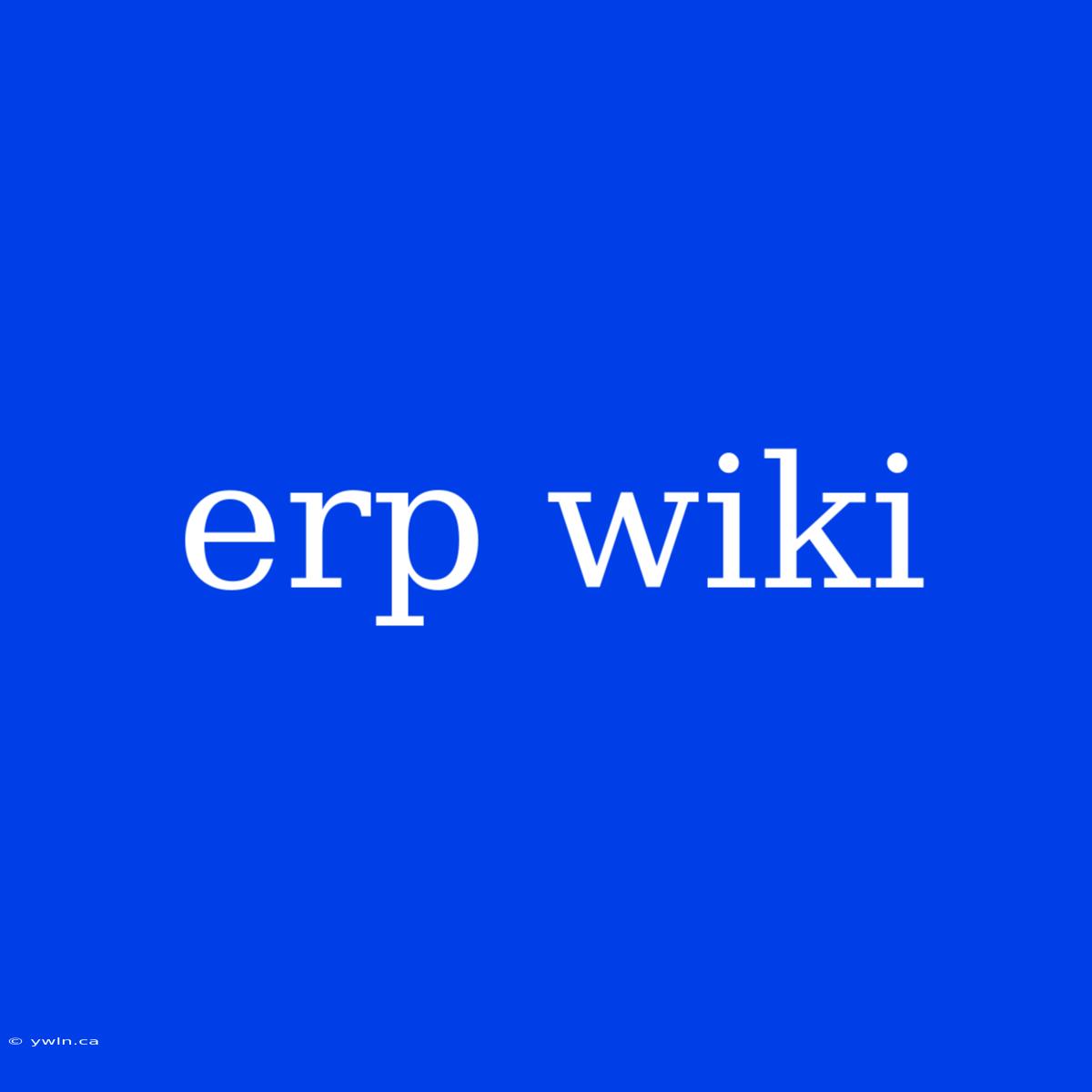 Erp Wiki