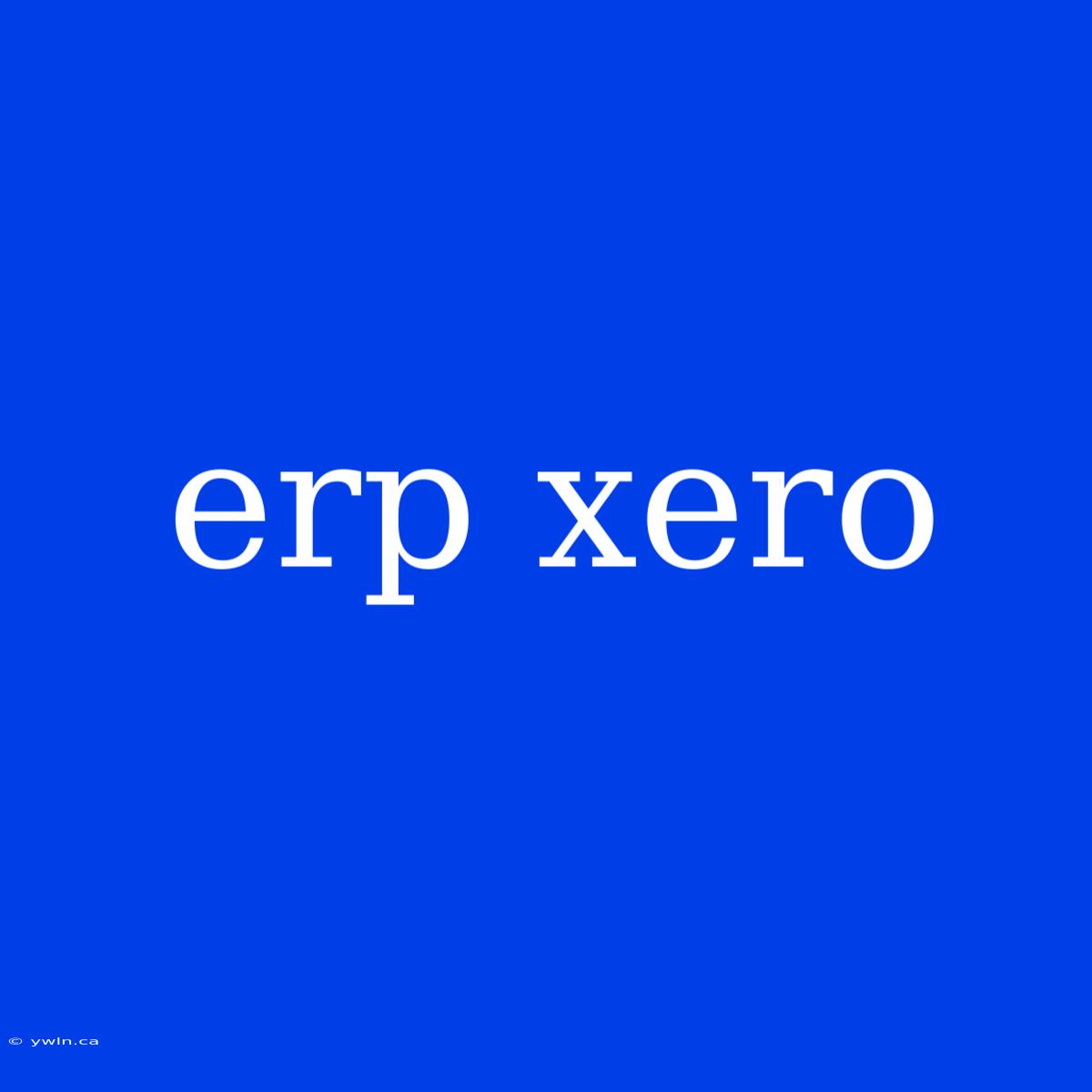 Erp Xero