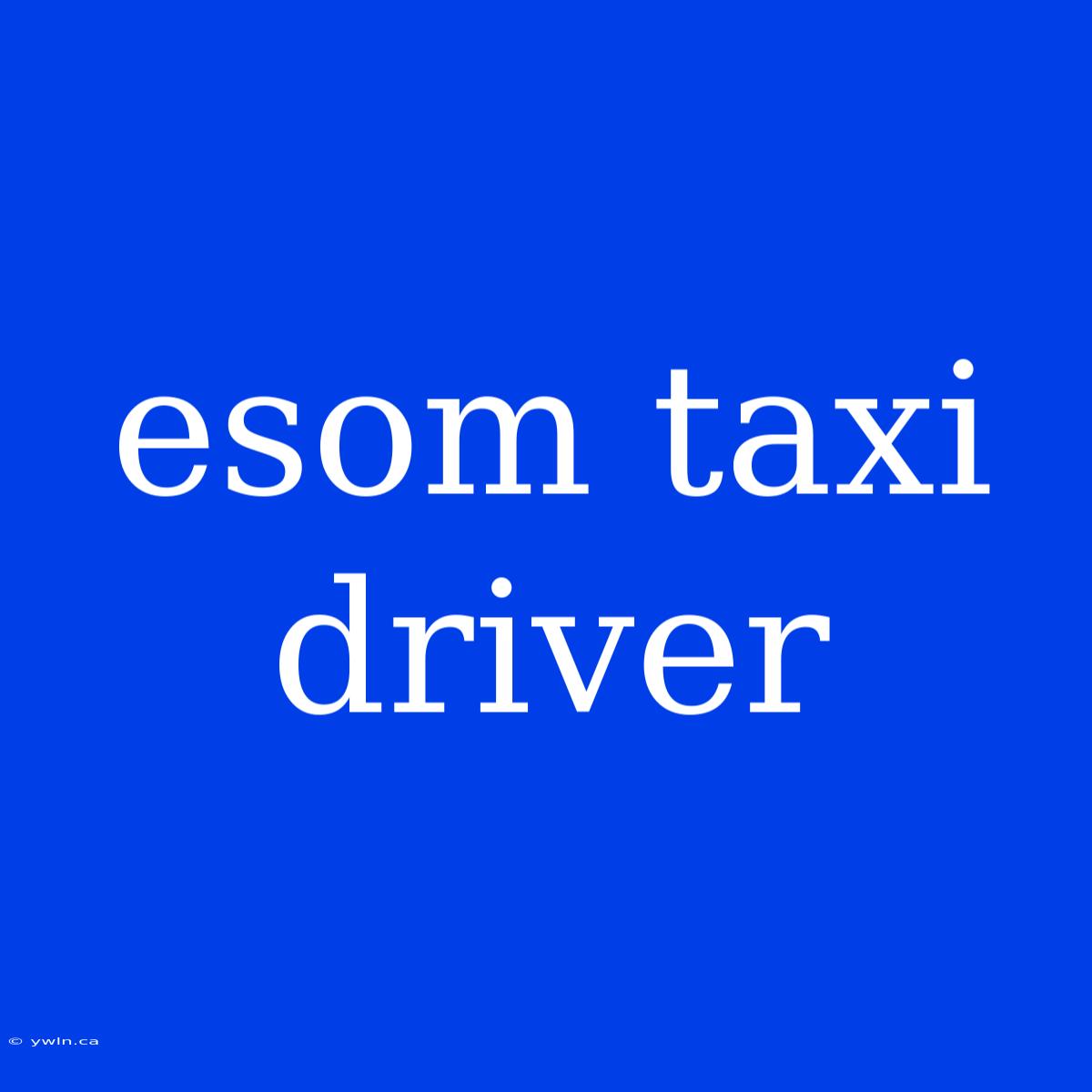 Esom Taxi Driver