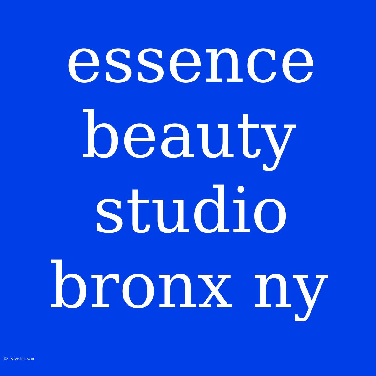 Essence Beauty Studio Bronx Ny