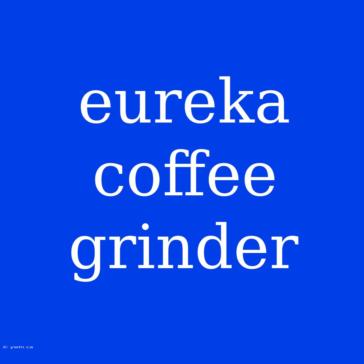 Eureka Coffee Grinder