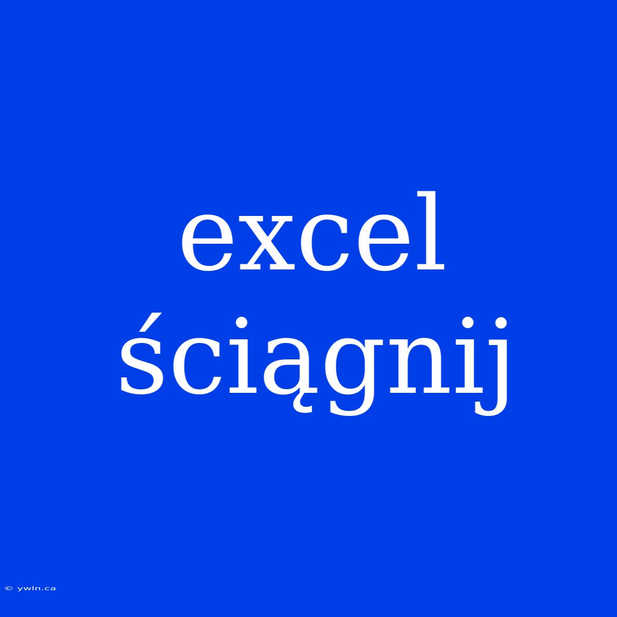 Excel Ściągnij