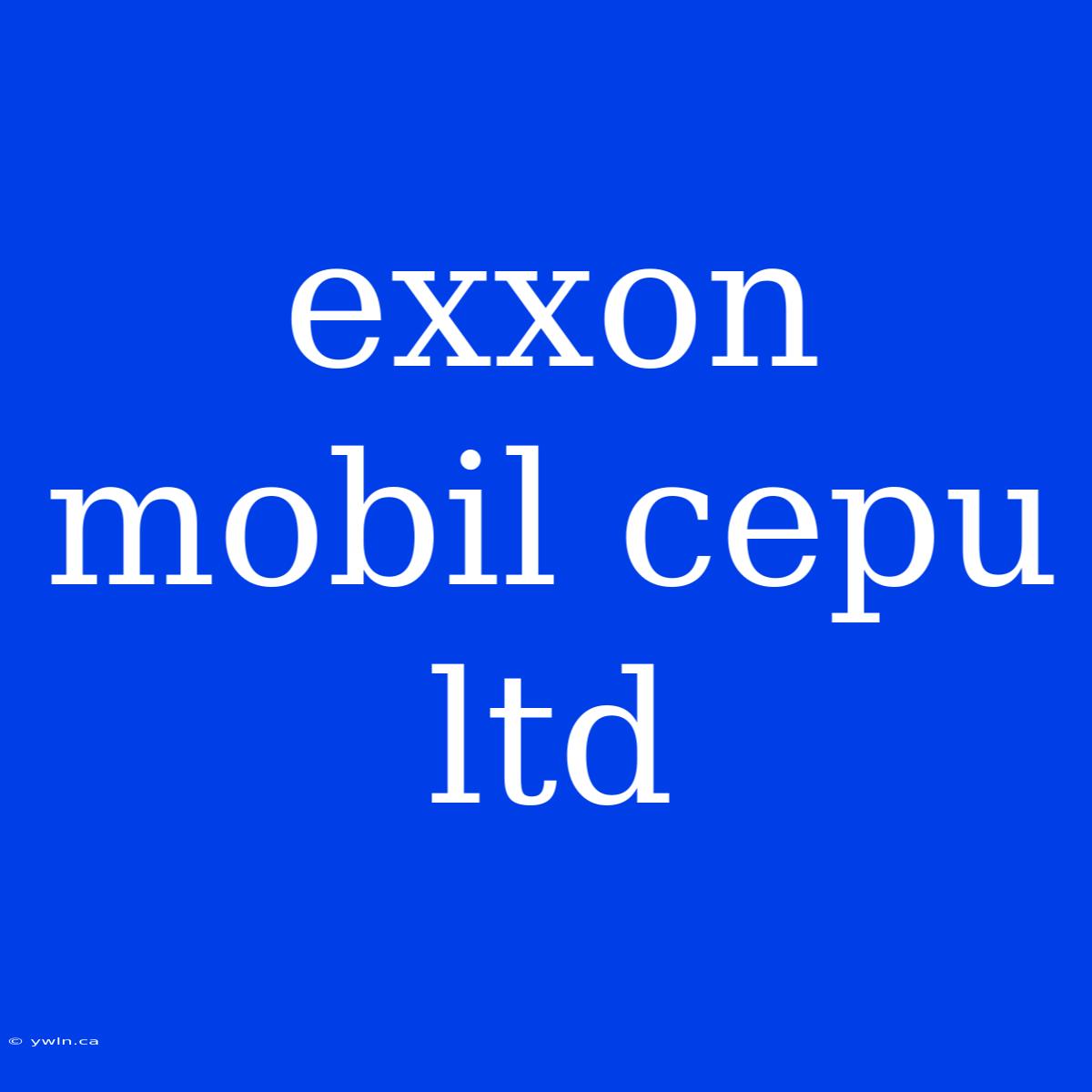 Exxon Mobil Cepu Ltd