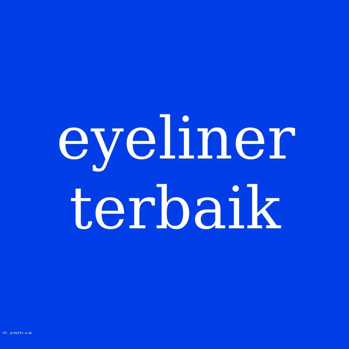 Eyeliner Terbaik