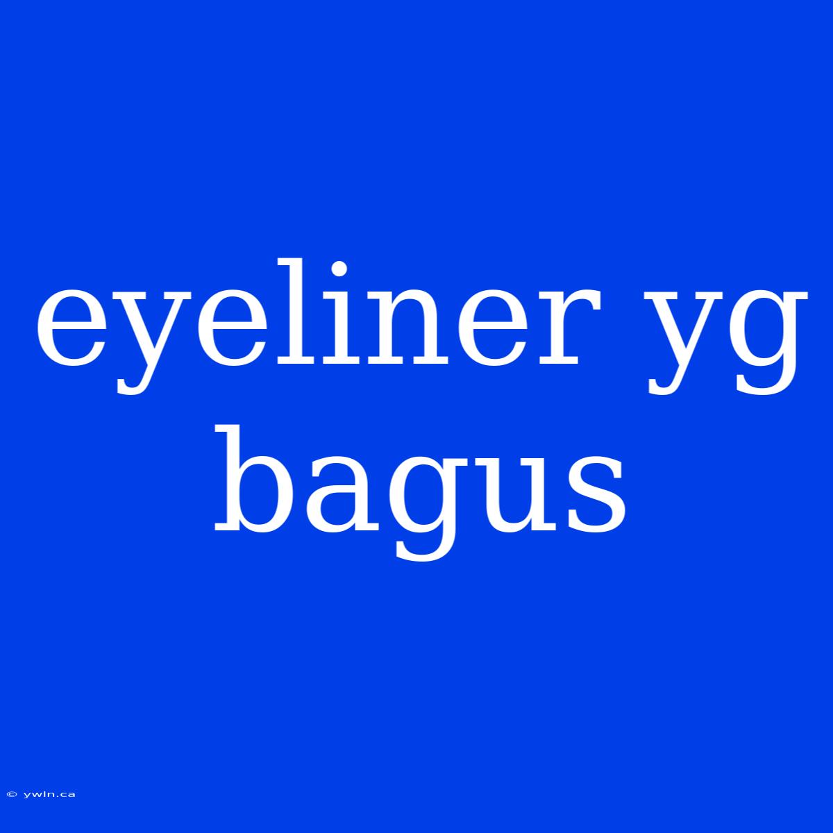 Eyeliner Yg Bagus