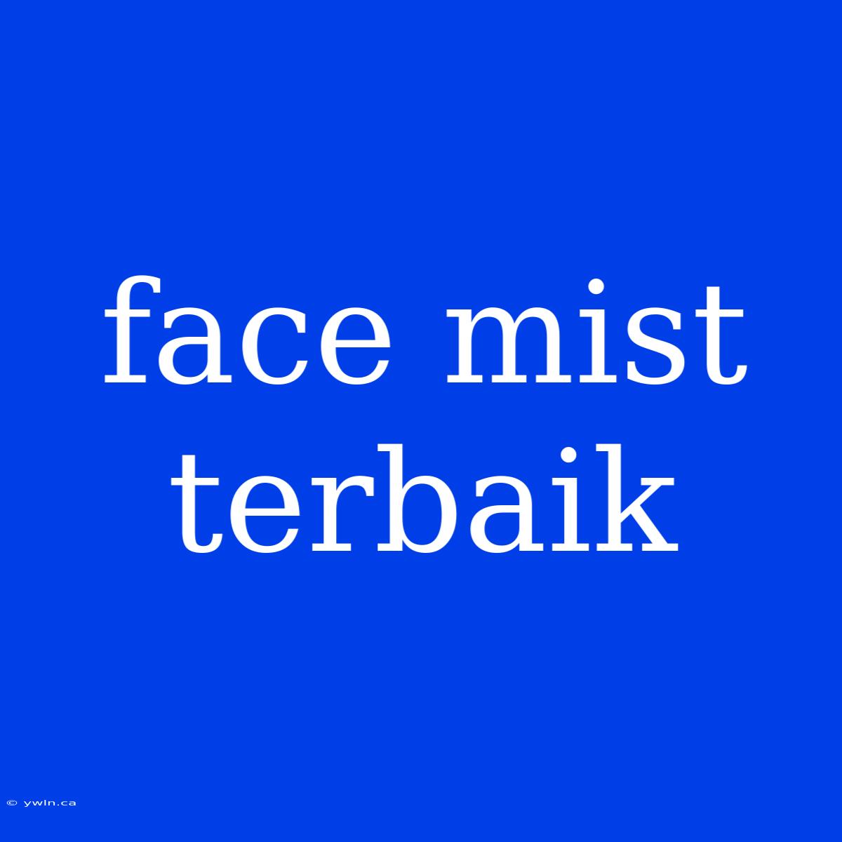 Face Mist Terbaik