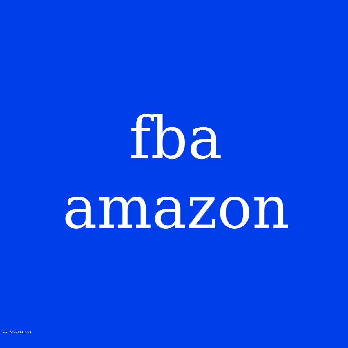 Fba Amazon