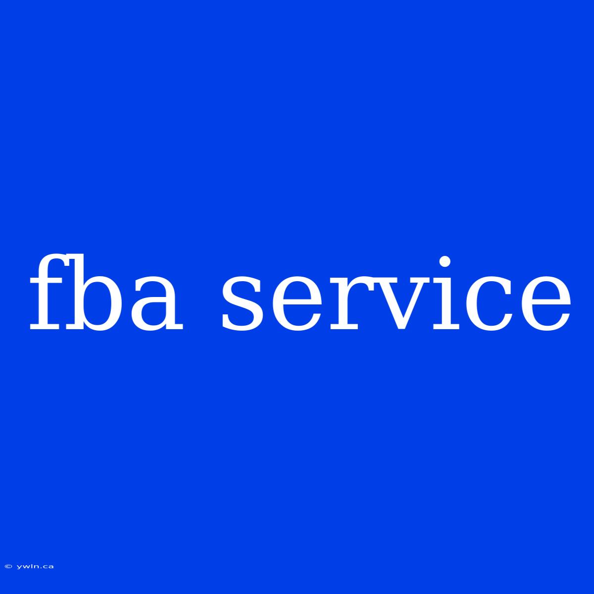 Fba Service