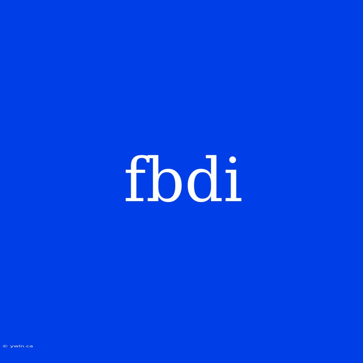 Fbdi