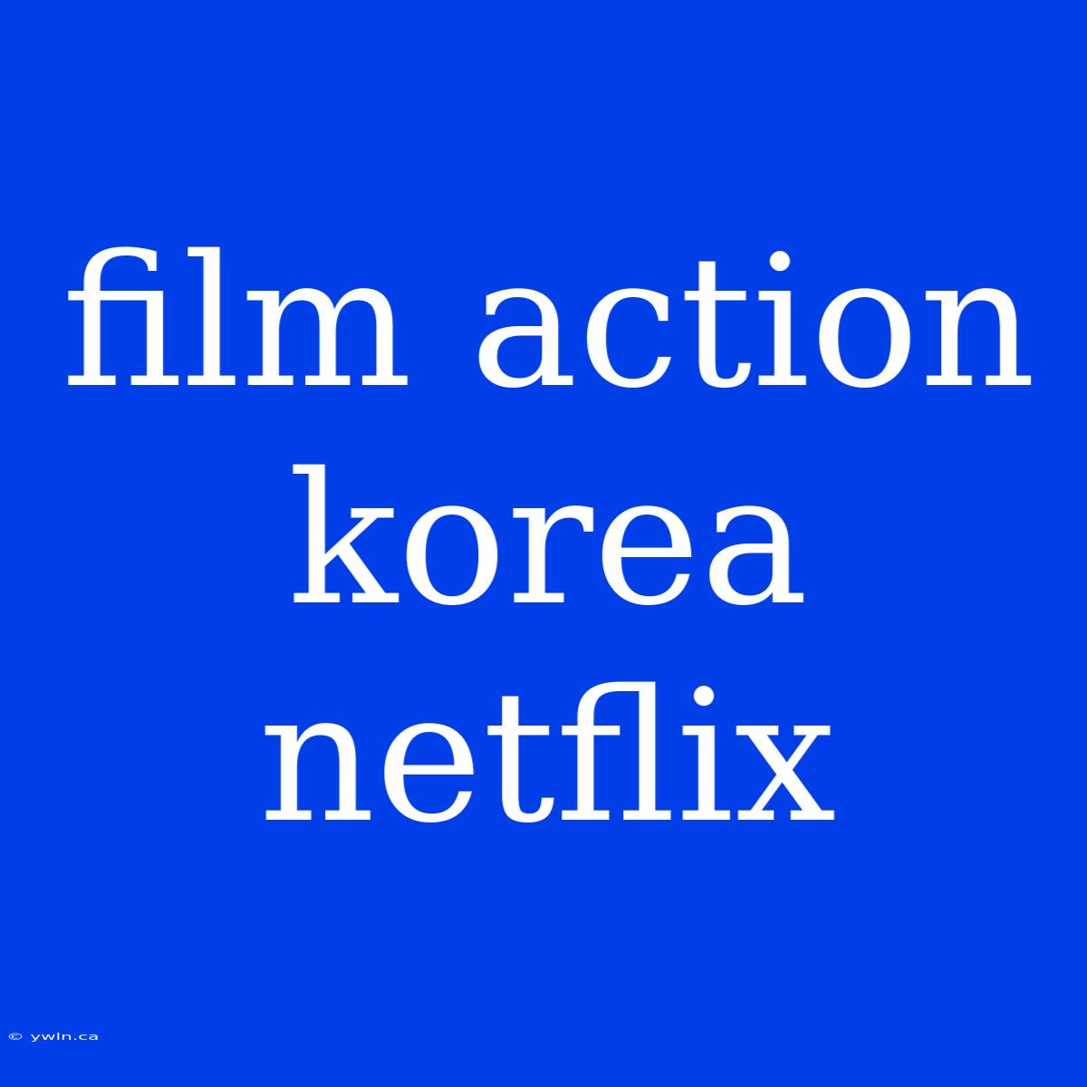 Film Action Korea Netflix