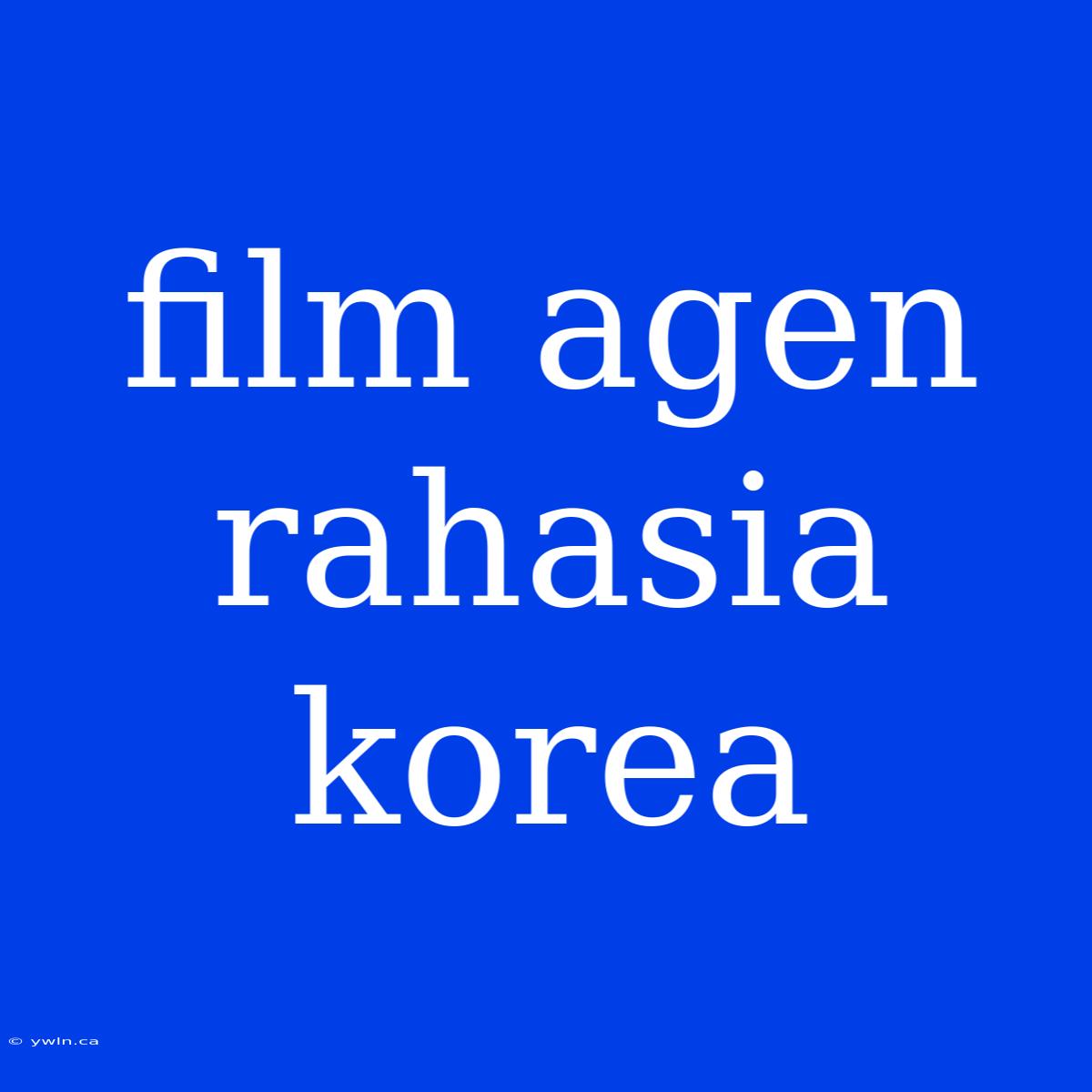 Film Agen Rahasia Korea