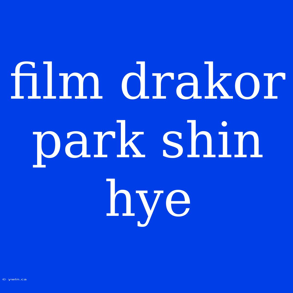 Film Drakor Park Shin Hye