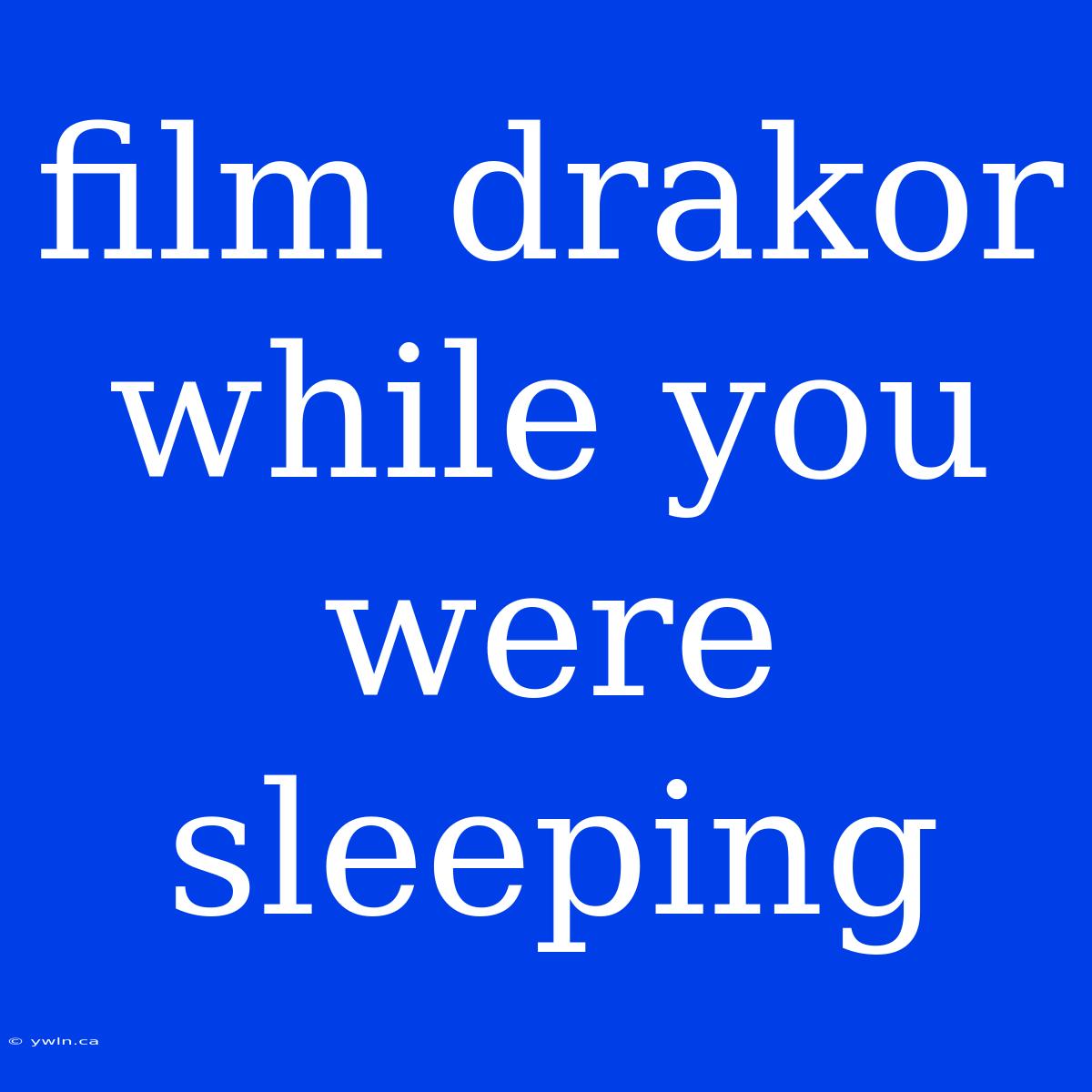 Film Drakor While You Were Sleeping