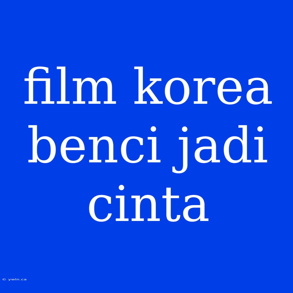 Film Korea Benci Jadi Cinta