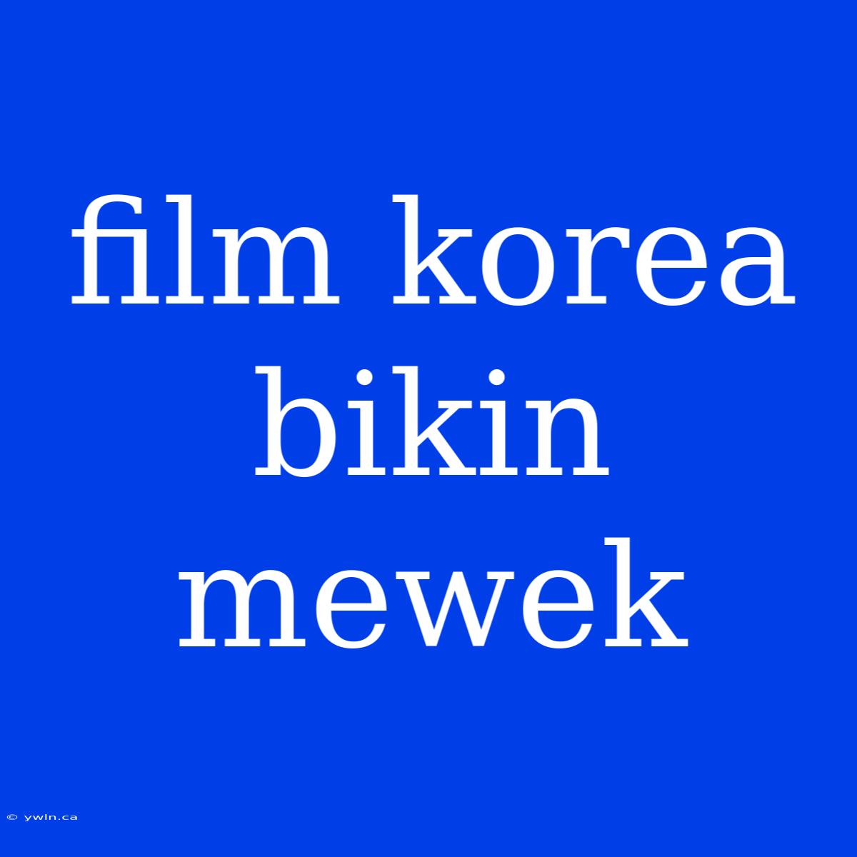 Film Korea Bikin Mewek