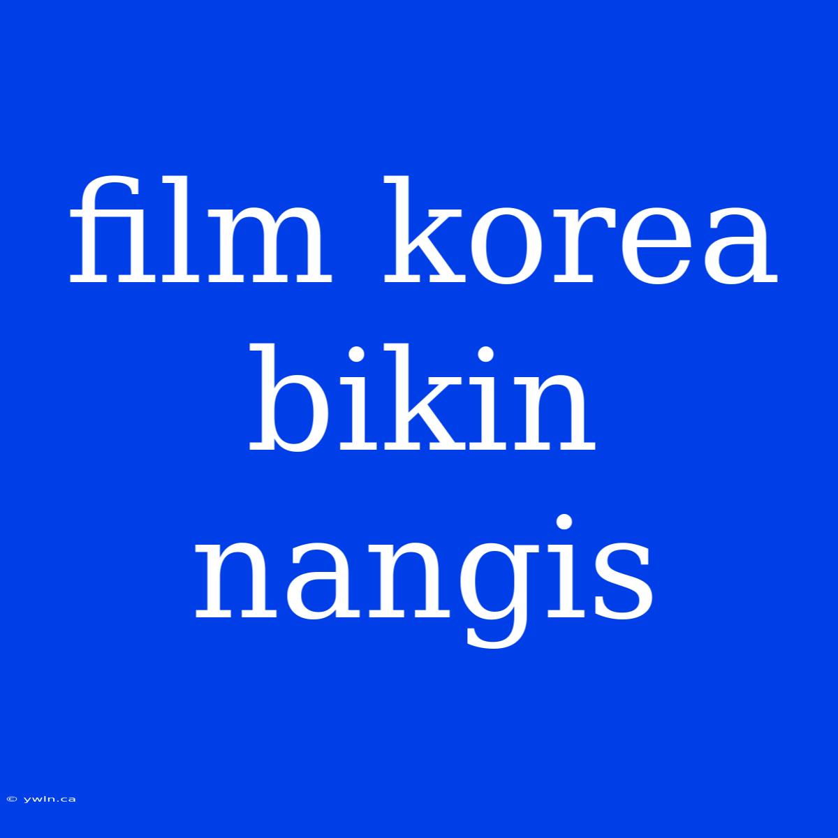 Film Korea Bikin Nangis