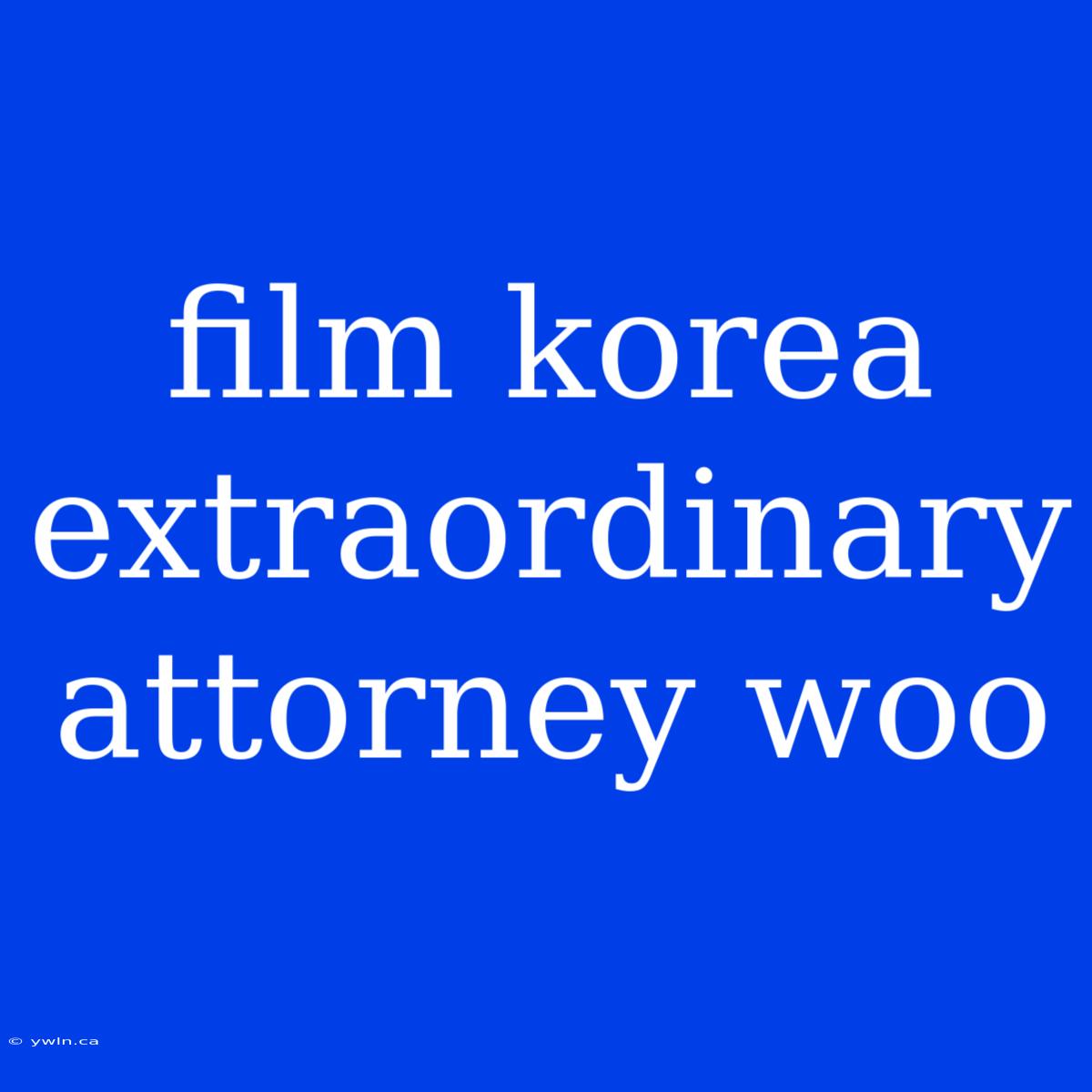 Film Korea Extraordinary Attorney Woo