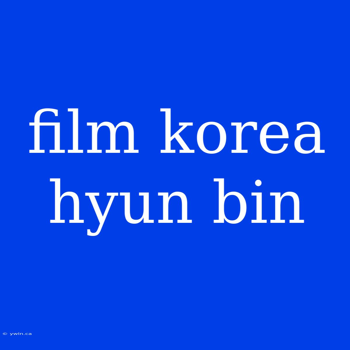 Film Korea Hyun Bin