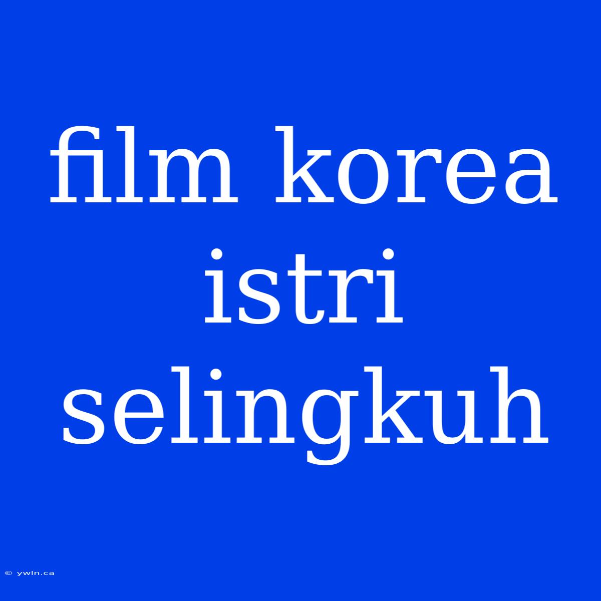 Film Korea Istri Selingkuh