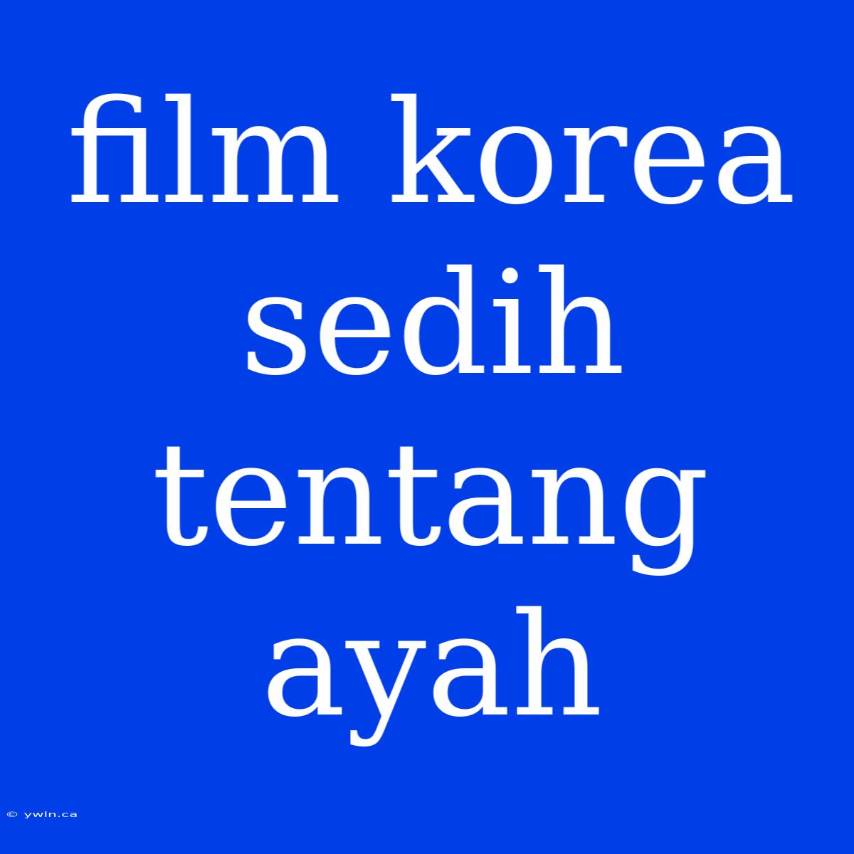 Film Korea Sedih Tentang Ayah