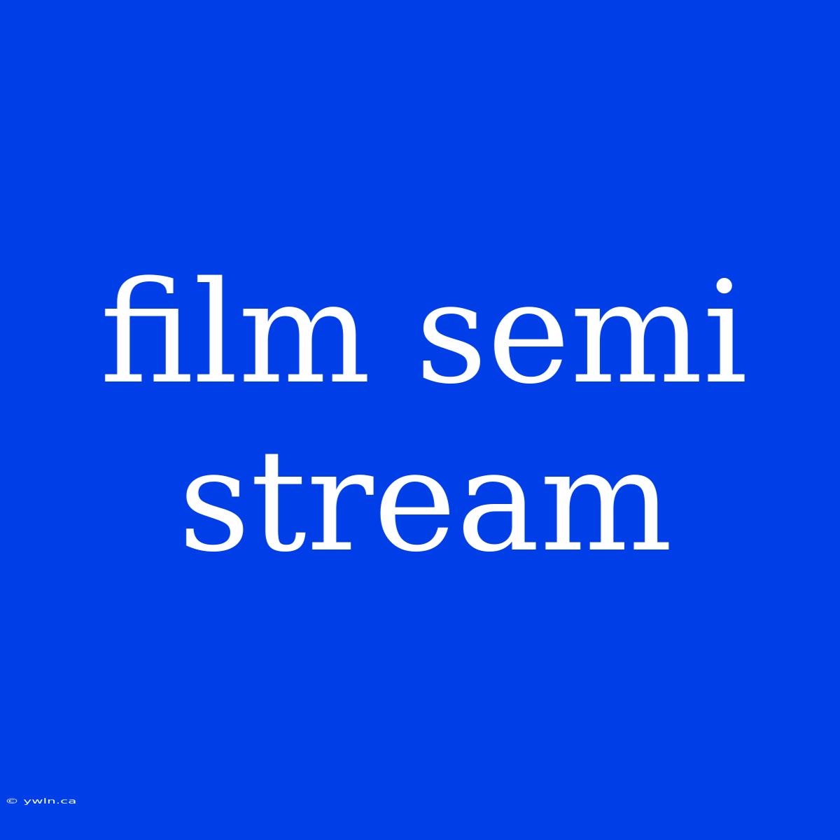 Film Semi Stream