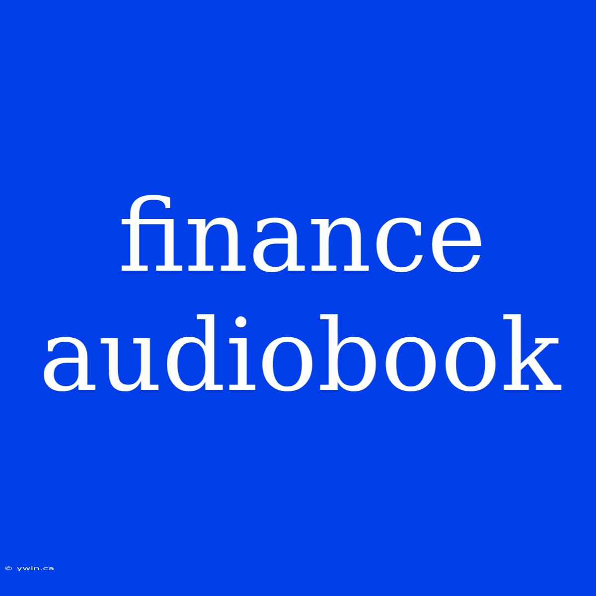 Finance Audiobook