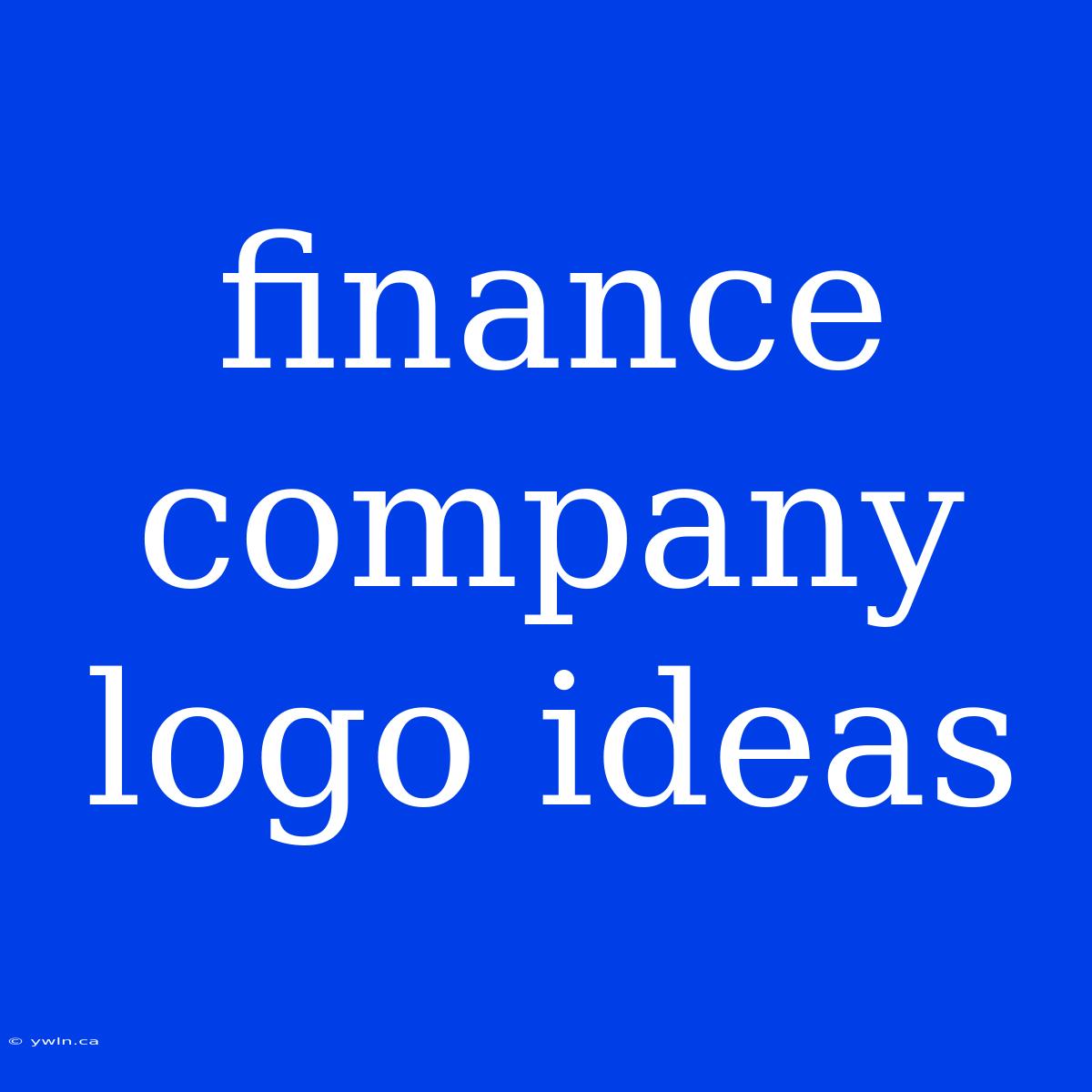 Finance Company Logo Ideas