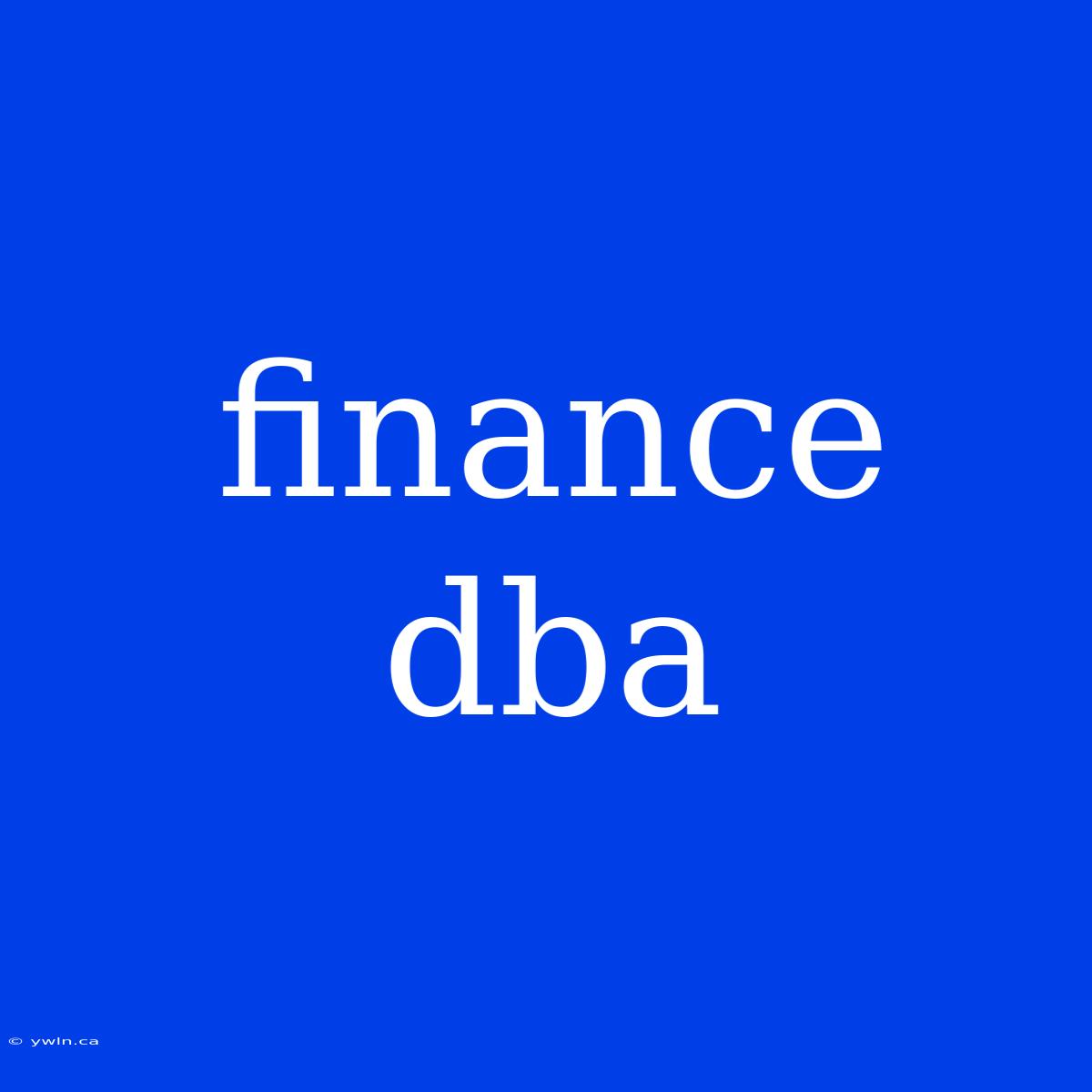 Finance Dba