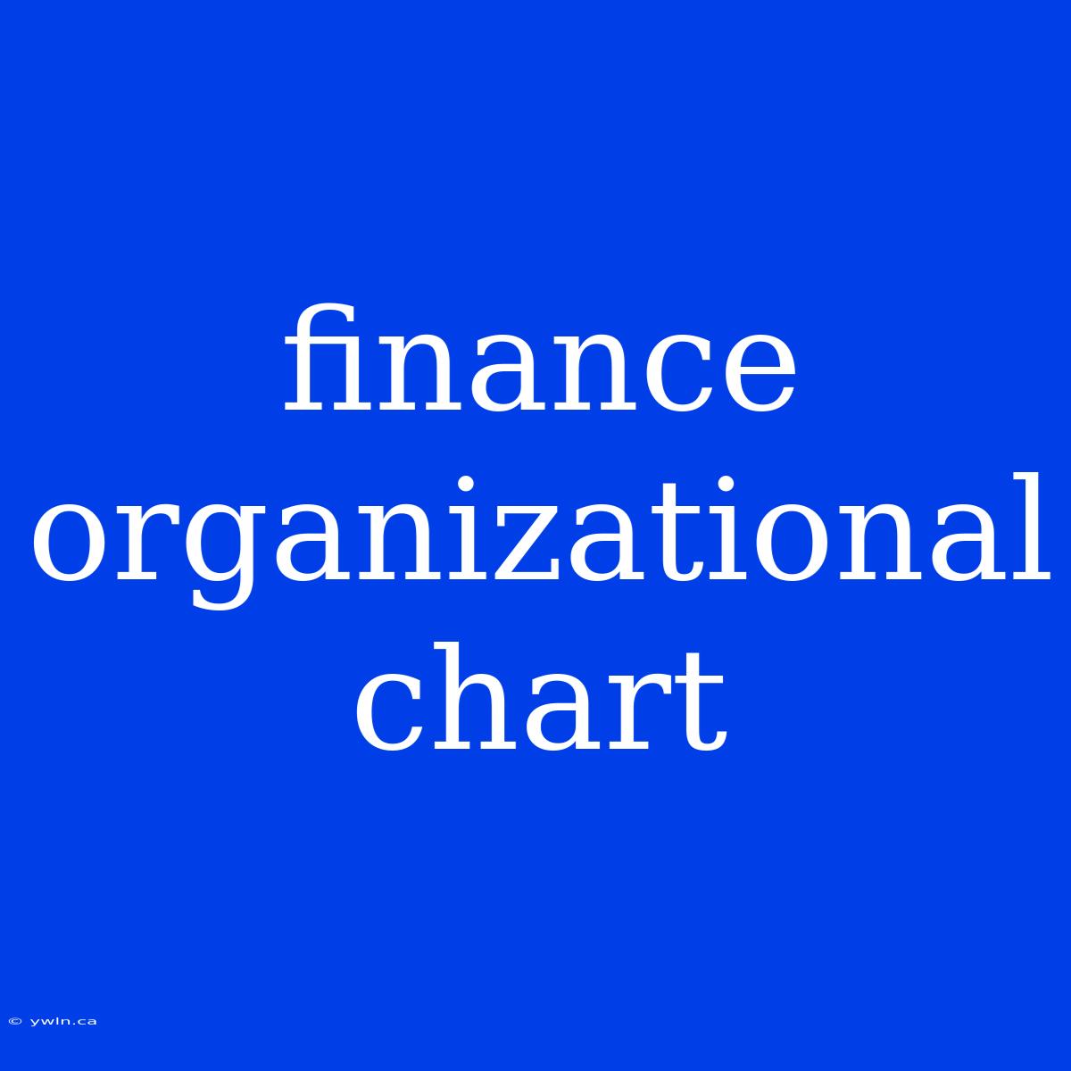 Finance Organizational Chart