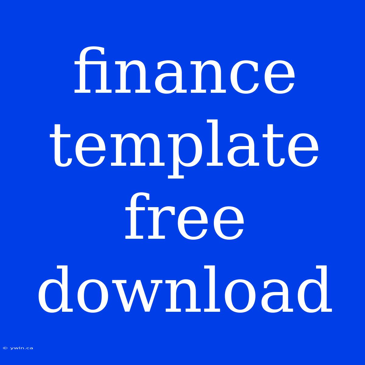 Finance Template Free Download