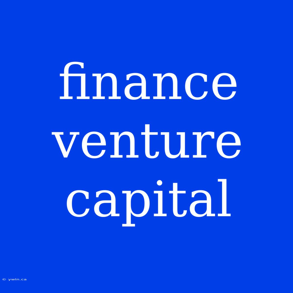 Finance Venture Capital