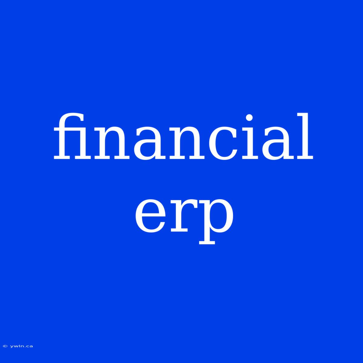 Financial Erp