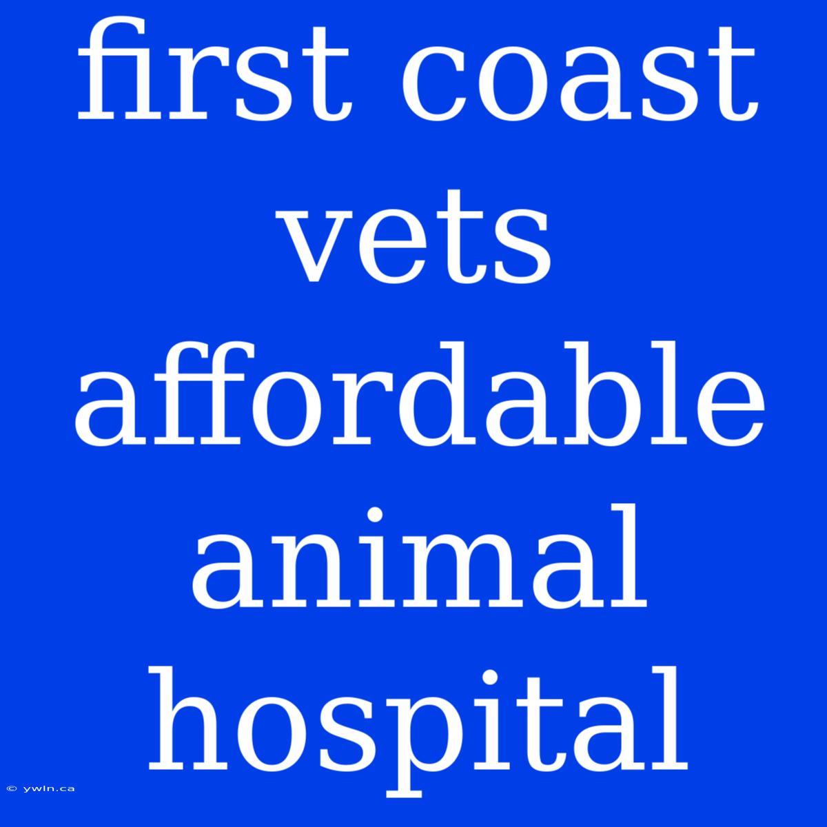 First Coast Vets Affordable Animal Hospital