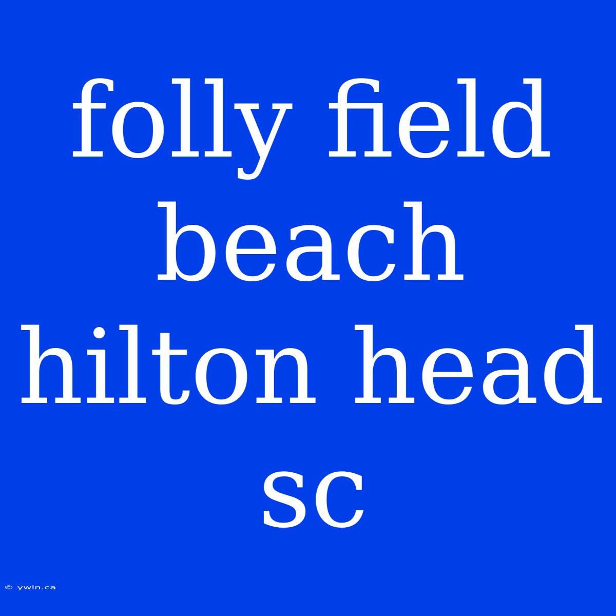 Folly Field Beach Hilton Head Sc