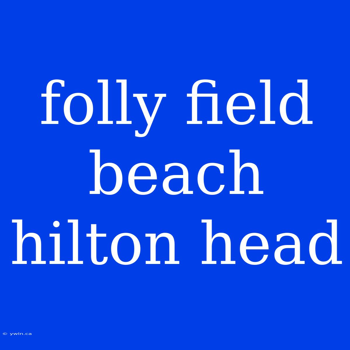 Folly Field Beach Hilton Head