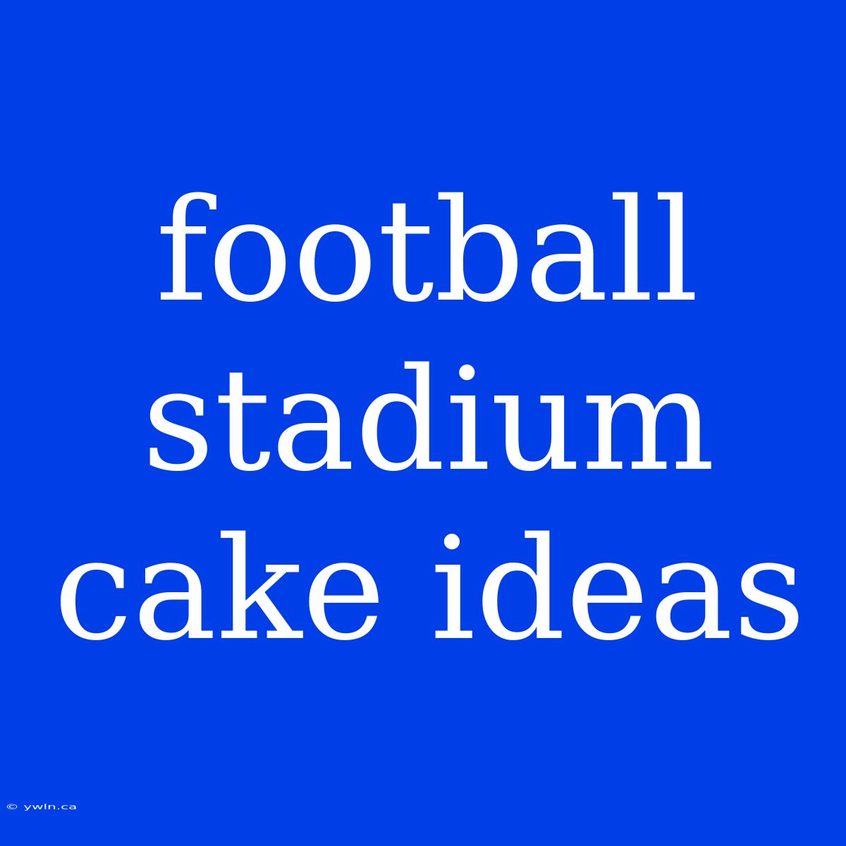 Football Stadium Cake Ideas