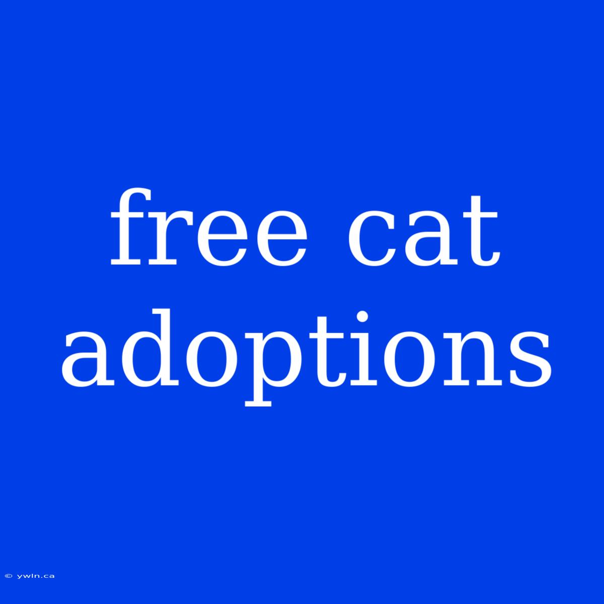 Free Cat Adoptions