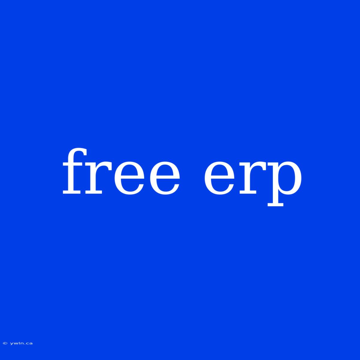 Free Erp