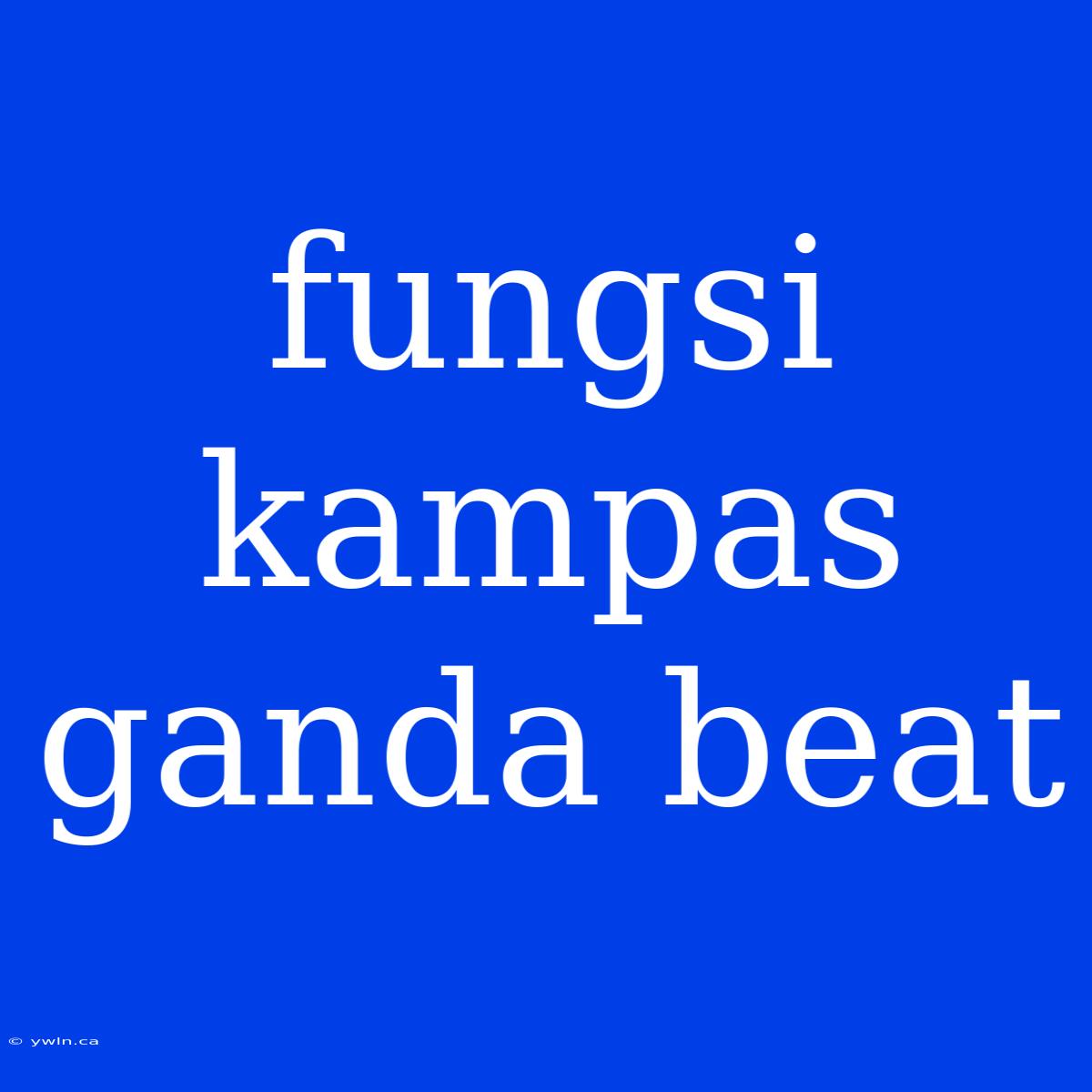 Fungsi Kampas Ganda Beat