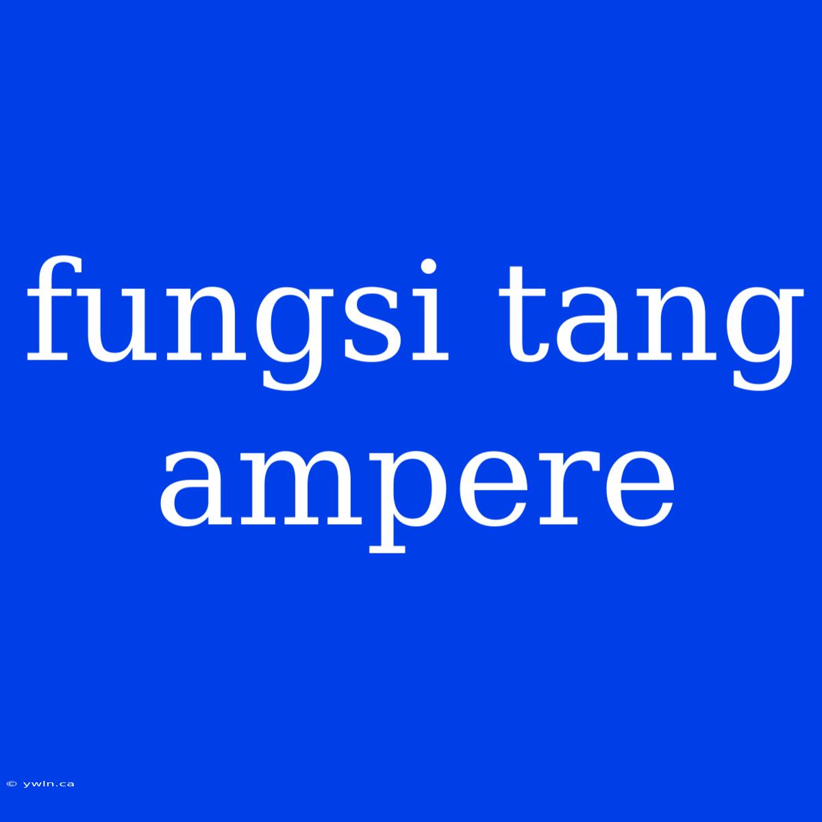 Fungsi Tang Ampere