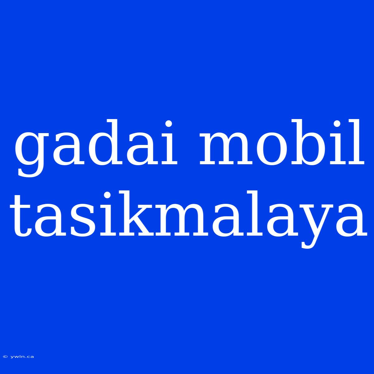 Gadai Mobil Tasikmalaya